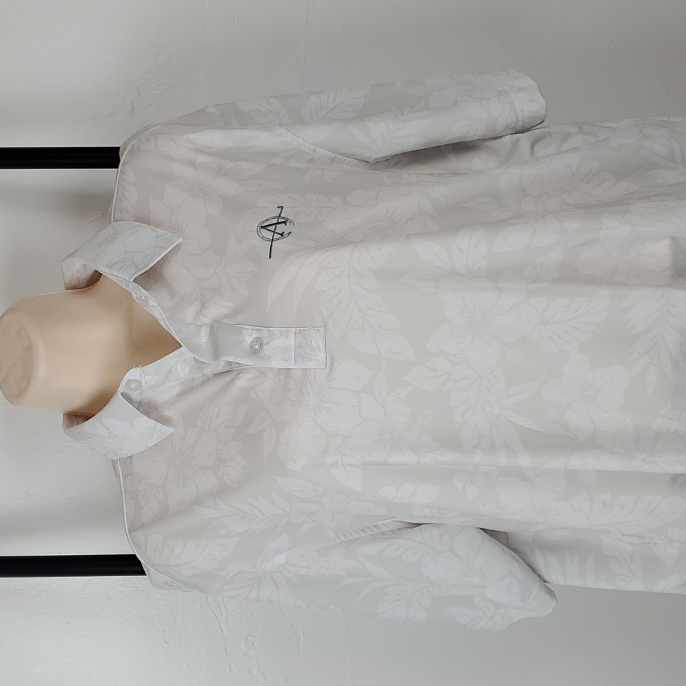 Straight Down Performance Polo White Men Size L - image 2